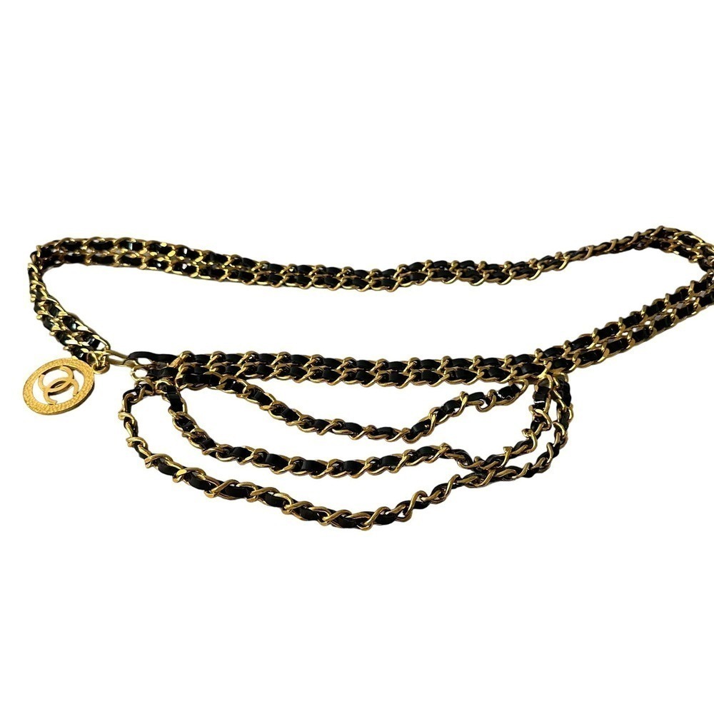 Chanel 1993 Chain and Lambskin Belt CC